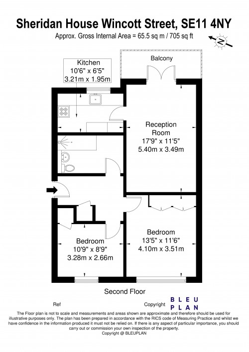 Floorplan for Kennington, SE11