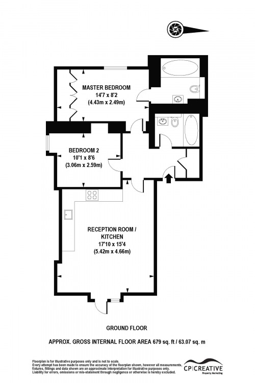 Floorplan for Clapham, SW4