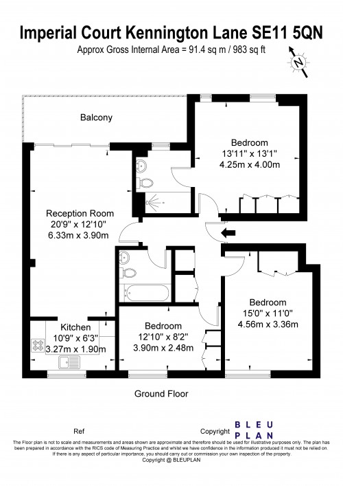Floorplan for Kennington, SE11