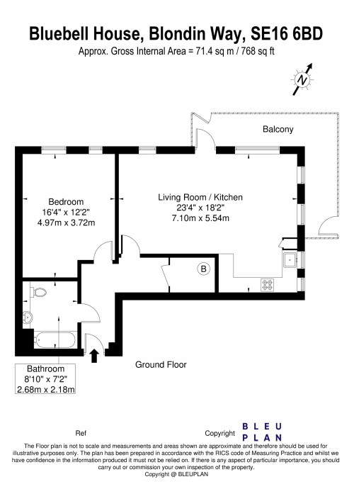Floorplan for Surrey Quays , SE16